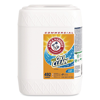Arm & Hammer Plus OxiClean Laundry Detergent, 492 Loads, Fresh Scent, 5 gal Jug (3320094244)