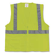 PIP Safety Vests, Polyester, 3X-Large, Lime Yellow (3020702ZLY3X)