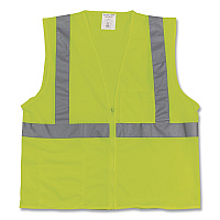 PIP Safety Vests, Polyester, 3X-Large, Lime Yellow (3020702ZLY3X)