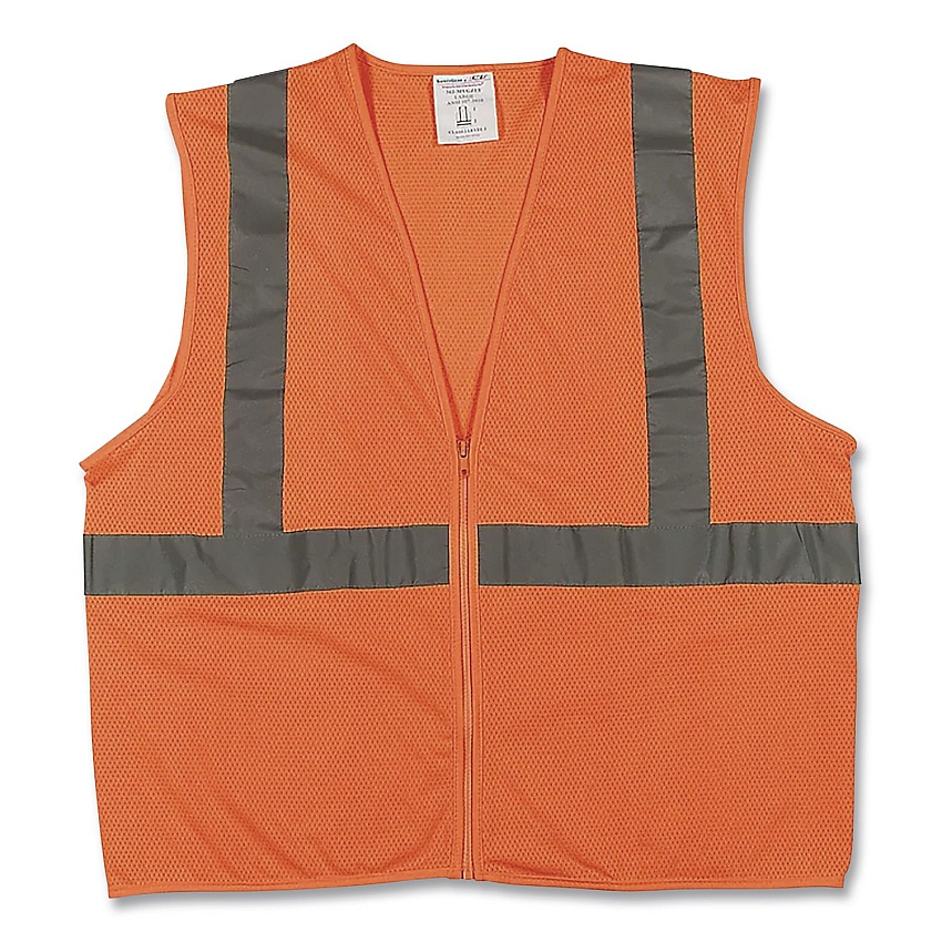 PIP Safety Vests, Polyester, 3X-Large, Orange (302MVGZOR3X)