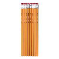 Pep Rally Wooden Pencil, 2.1 mm, #2 Medium Lead, Yellow Barrel, 8/Pack (59803US)