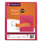 Smead Organized Up Slash Jackets, Letter Size, Red, 25/Pack (75433)