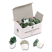 U Brands Succulent Push Pins, Green, 9/Pack (3616U0624)