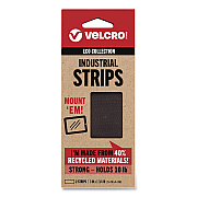 Velcro ECO Collection Industrial Strips, 1.75" x 3", Black, 2/Pack (VEL30189USA)
