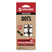 Velcro ECO Collection Dots Fastener, 0.75", White, 10/Pack (VEL30864USA)