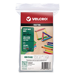 Velcro Crafting Sticky Back Dots, 0.62", Assorted, 140/Pack (VEL40063USA)