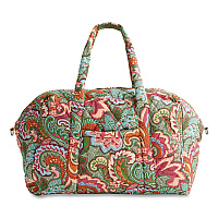 Large Miramar Carry-On Weekender, Fits Devices Up to 13", 19.5 x 8.5 x 12.5, Leaf Me Not Paisley (50520)