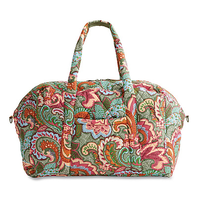 Large Miramar Carry-On Weekender, Fits Devices Up to 13", 19.5 x 8.5 x 12.5, Leaf Me Not Paisley (50520)