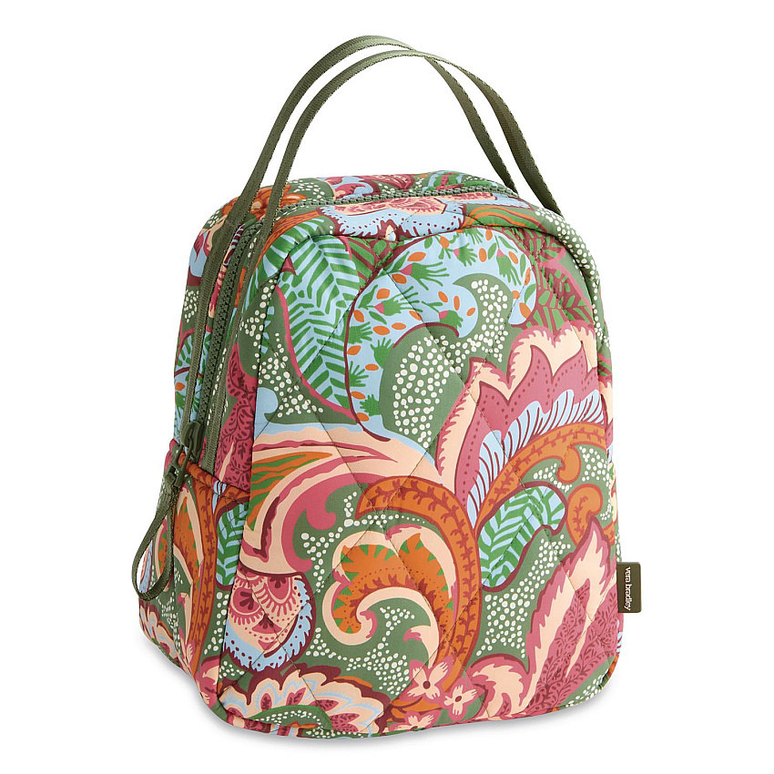 Insulated Lunch Bag, 7.25 x 4.25 x 9, Leaf Me Not Paisley (5050922537)