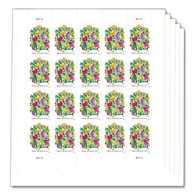 United States Postal Service 2 oz First-Class Forever Stamps, Wedding Blooms, 100/Pack (TWOWEDBLOOM1)