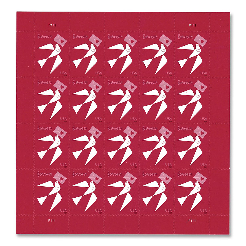 United States Postal Service 1 oz First-Class Forever Stamps, Love, 20/Pack (FORLOVE2420)