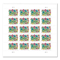 United States Postal Service 1 oz First-Class Forever Stamps, Celebration Blooms, 20 Stamps (FORCELBLOOM2)