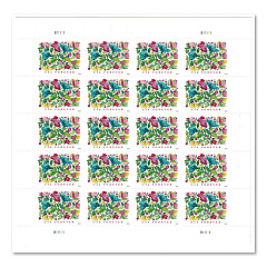 United States Postal Service 1 oz First-Class Forever Stamps, Celebration Blooms, 20 Stamps (FORCELBLOOM2)