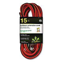 GoGreen Power 16 AWG Extension Cord Lighted End, 15 ft, 13 A, Orange (GG13715)