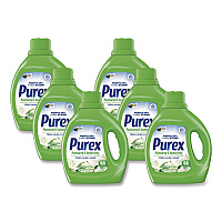 Purex Natural Elements Liquid Laundry Detergent, Fresh Lilies and Linen, 66 oz Bottle, 6/Carton (05649CT)