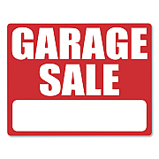 COSCO Garage Sale Sign Kit, 19 x 15, Red/White (098232)