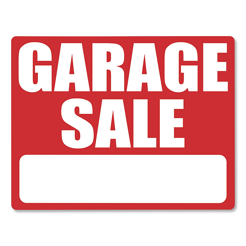 COSCO Garage Sale Sign Kit, 19 x 15, Red/White (098232)