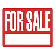 COSCO For Sale Sign Kit, 19 x 15, Red/White (098534)