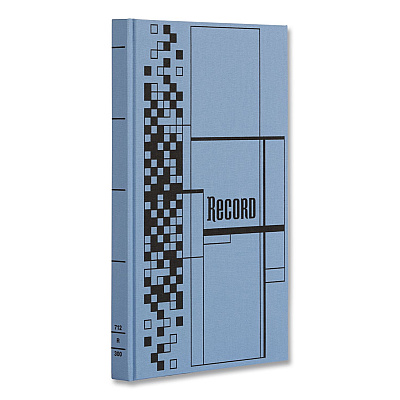 Adams Record Ledger Book, Record-Style Rule, Blue Cover, 12.12 x 7.62 Sheets, 300 Sheets/Book (ARB712CR3)