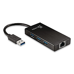 j5create 3-Port USB 3.0 Hub, Black (JUH470A)