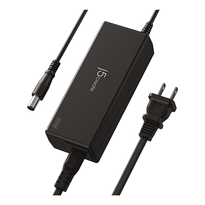 j5create Power Adapter for Dell Inspiron/Latitude Laptops, Black (JUP1090D)