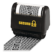 COSCO Secure I-D Confidential Roller Stamp, Obscures Area 1.5"w x Adjustable Length, Black Ink (035673)