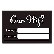 COSCO Wi-Fi Password Indoor Sign, 6 x 4, Black/White (098646)