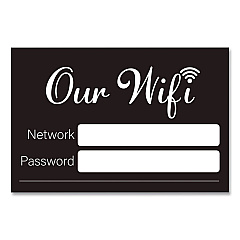 COSCO Wi-Fi Password Indoor Sign, 6 x 4, Black/White (098646)