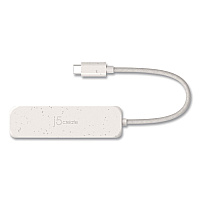 j5create 4-Port USB-A/USB-C Hub, Pure White (JCH342EW)