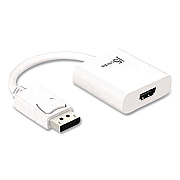 j5create DisplayPort to HDMI Adapter, 3.54", White (JDA154)