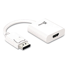 j5create DisplayPort to HDMI Adapter, 3.54", White (JDA154)