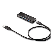 j5create Sub 3.0 4-Port Mini Hub, Black (JUH340)