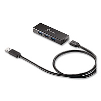 j5create Sub 3.0 4-Port Mini Hub, Black (JUH340)