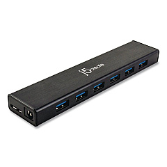 j5create 7-Port USB 3.0 Hub, Black (JUH377)