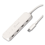 j5create 4-Port USB-C Hub, Pure White (JCH345EW)