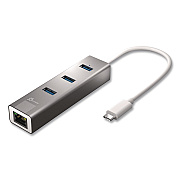 j5create USB-A/Ethernet 3-Port Hub, Space Gray (JCH474)