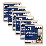 Tork Xpressnap Interfold Dispenser Napkins, 2-Ply, 6.5 x 8.4, Natural, 720/Pack, 6 Packs/Carton (806700)