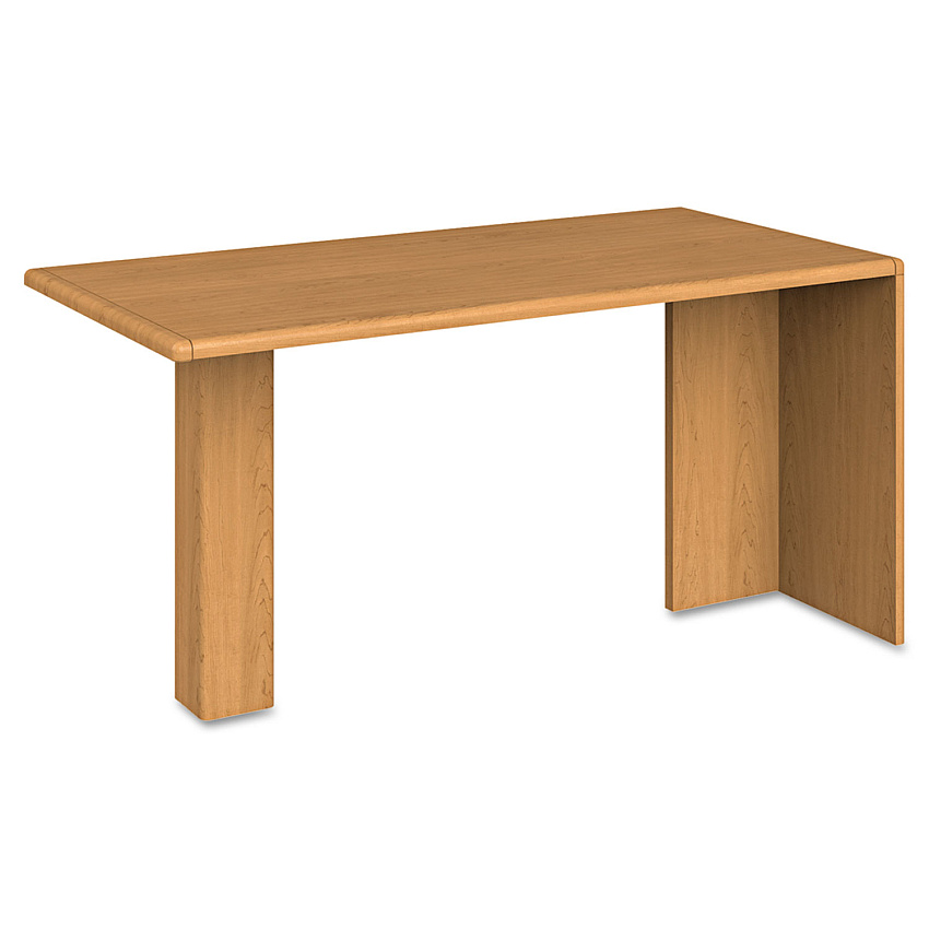 HON 10700 Series Peninsula with End Panel, Wood Support Column, 60w x 30d x 29.5h, Harvest (HON10726CC)