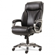 Alera Veon Series Executive High-Back Bonded Leather Chair, Supports Up to 275 lb, Black Seat/Back, Graphite Base (VN4119)