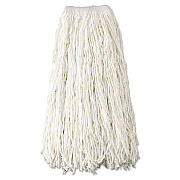 Rubbermaid Commercial Economy Cut-End Rayon Mop Head, 24oz, 1" Band, White, 12/Carton (RCPV418)