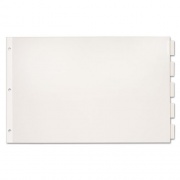 Cardinal Paper Insertable Dividers, 5-Tab, 11 x 17, White, Clear Tabs, 1 Set (84812)
