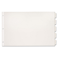 Cardinal Paper Insertable Dividers, 5-Tab, 11 x 17, White, Clear Tabs, 1 Set (CRD84812)