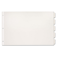 Cardinal Paper Insertable Dividers, 5-Tab, 11 x 17, White, Clear Tabs, 1 Set (CRD84812)