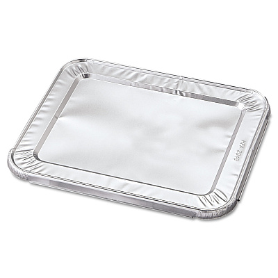 HFA Steam Pan Foil Lids, Fits Half-Size Pan, 30 Gauge, 12.27 x 10.44, 100/Carton (HFA204930)