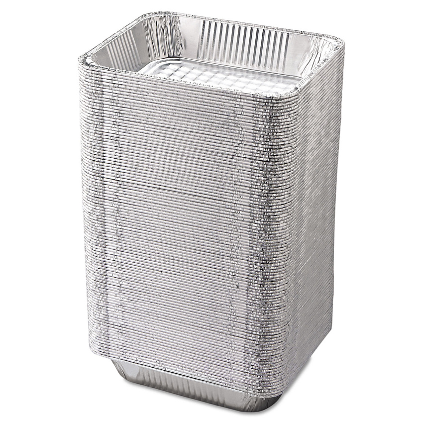 HFA Aluminum Steam Table Pans, Half-Size Deep, 2.56" Deep, 10.38 x 12.75, 100/Carton (HFA32135)