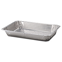 HFA Aluminum Steam Table Pans, Full-Size Deep, 65 Gauge, 3.19" Deep, 12.19 x 20.75, 50/Carton (HFA201970)