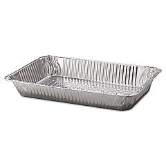 HFA Aluminum Steam Table Pans, Full-Size Deep, 65 Gauge, 3.19" Deep, 12.19 x 20.75, 50/Carton (HFA201970)