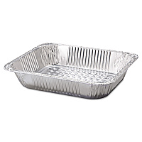 HFA Aluminum Steam Table Pans, Half-Size Deep, 2.56" Deep, 10.38 x 12.75, 100/Carton (HFA32140)