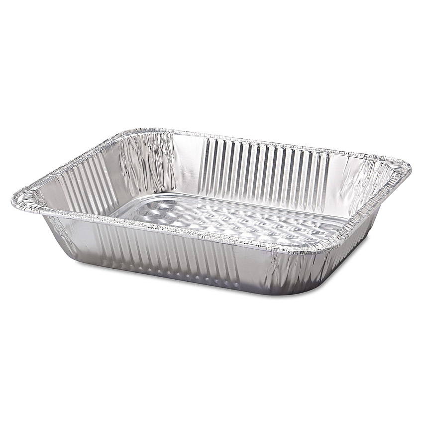 HFA Aluminum Steam Table Pans, Half-Size Deep, 2.56" Deep, 10.38 x 12.75, 100/Carton (HFA32140)