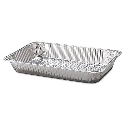HFA Aluminum Steam Table Pans, Full-Size Deep, 60 Gauge, 3.19" Deep, 12.19 x 20.75, 50/Carton (HFA20190050)